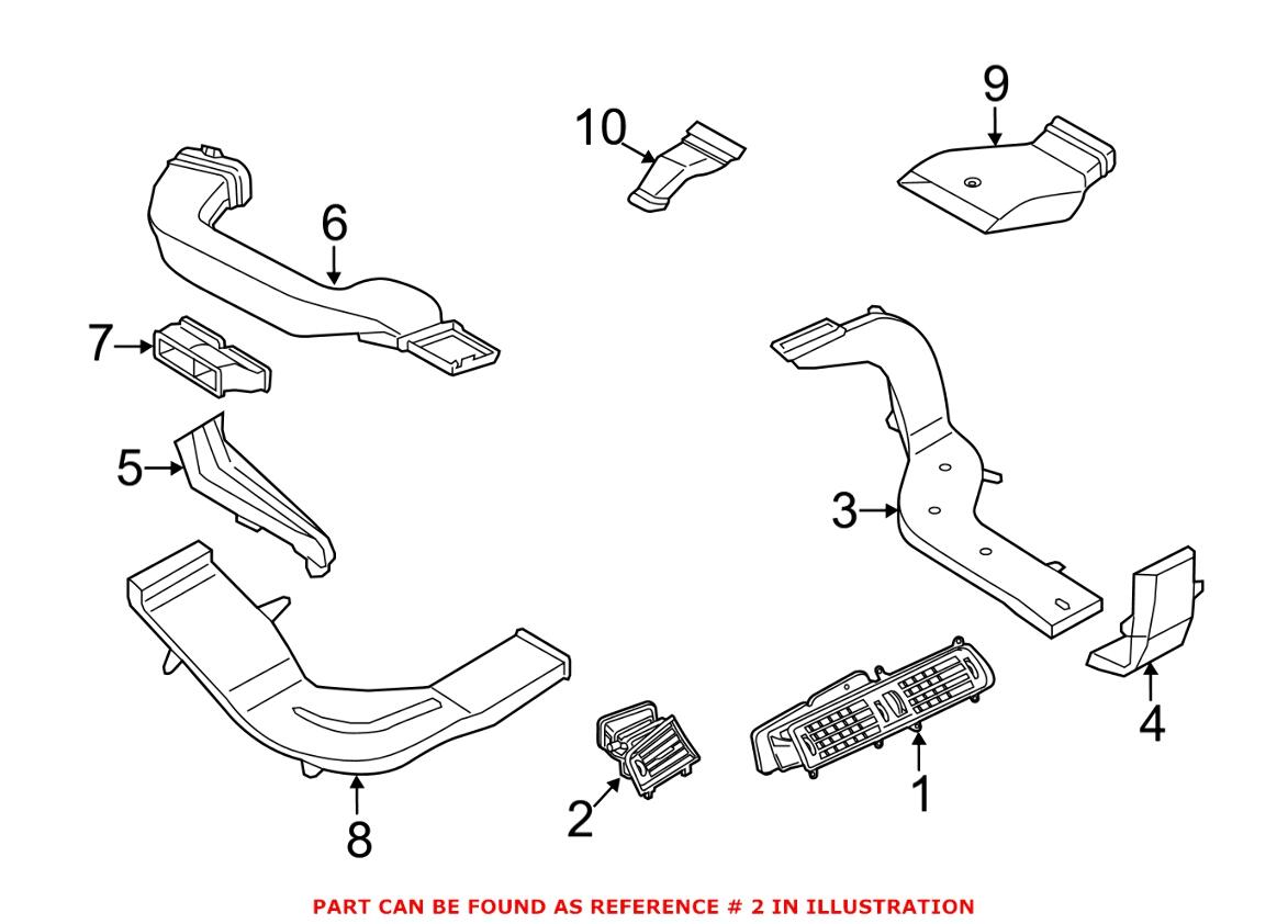 BMW Dashboard Air Vent = Driver Side Outer 64229142588